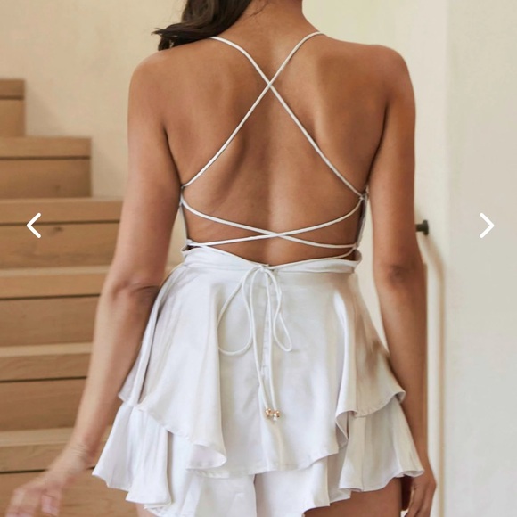 NWT Saints + Secrets Champagne Satin Dress AU 10 US M - Picture 2 of 8